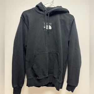 Black Northface square patch heavyweight Hoodie